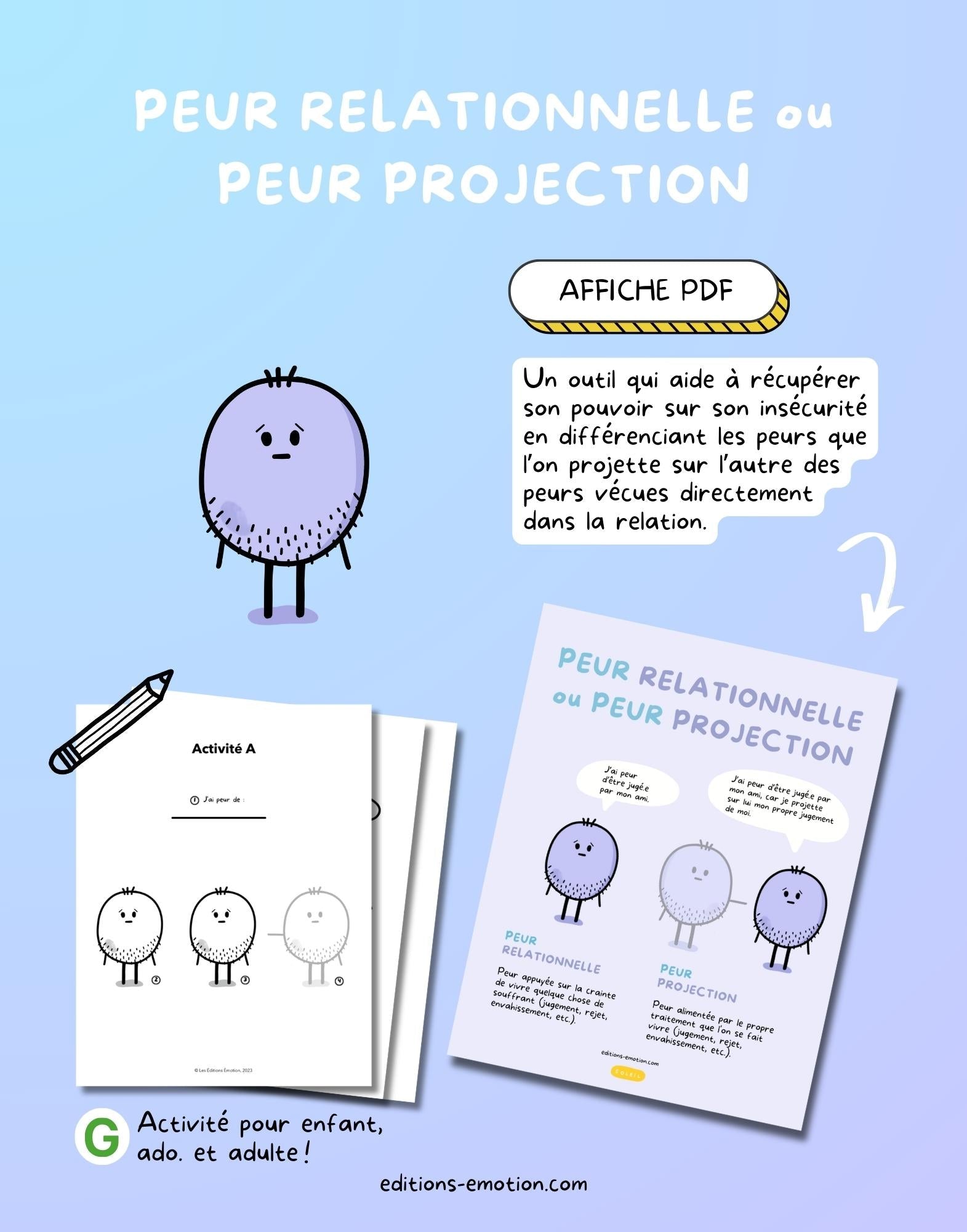 Affiche - Peur relationnelle ou peur projection | Les Éditions Émotion