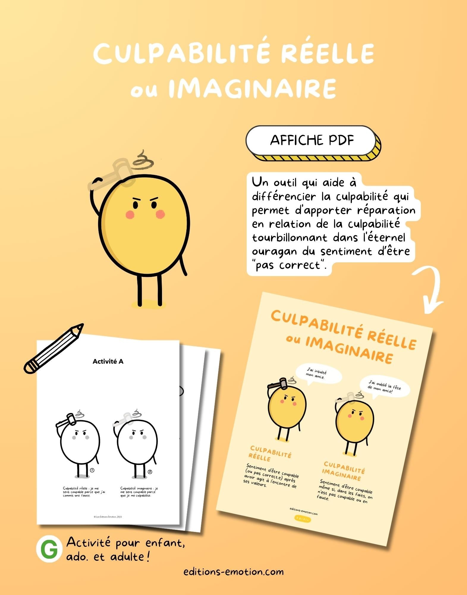 Affiche - Culpabilité réelle ou culpabilité imaginaire | Les Éditions Émotion