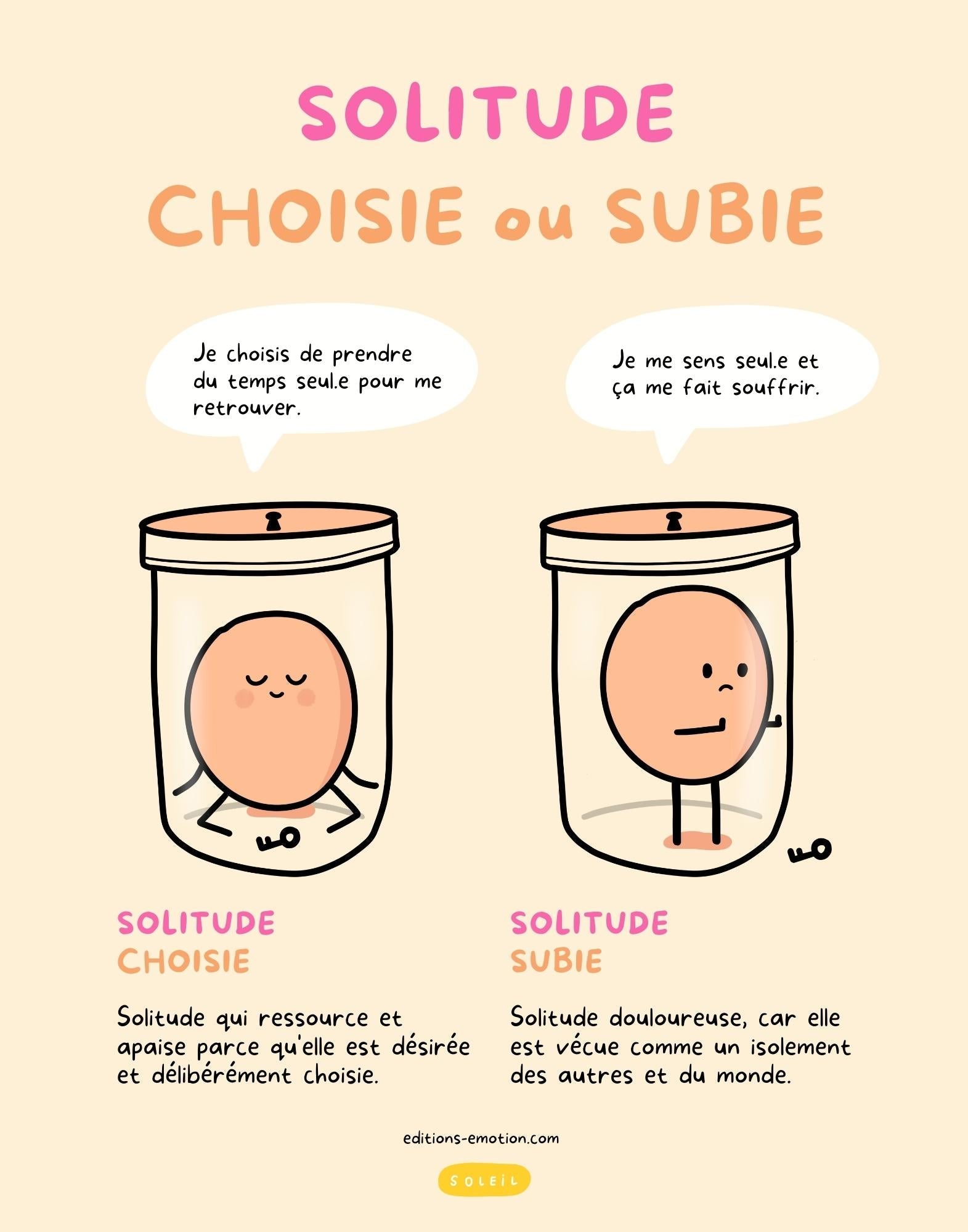 Affiche - Solitude choisie ou solitude subie | Les Éditions Émotion