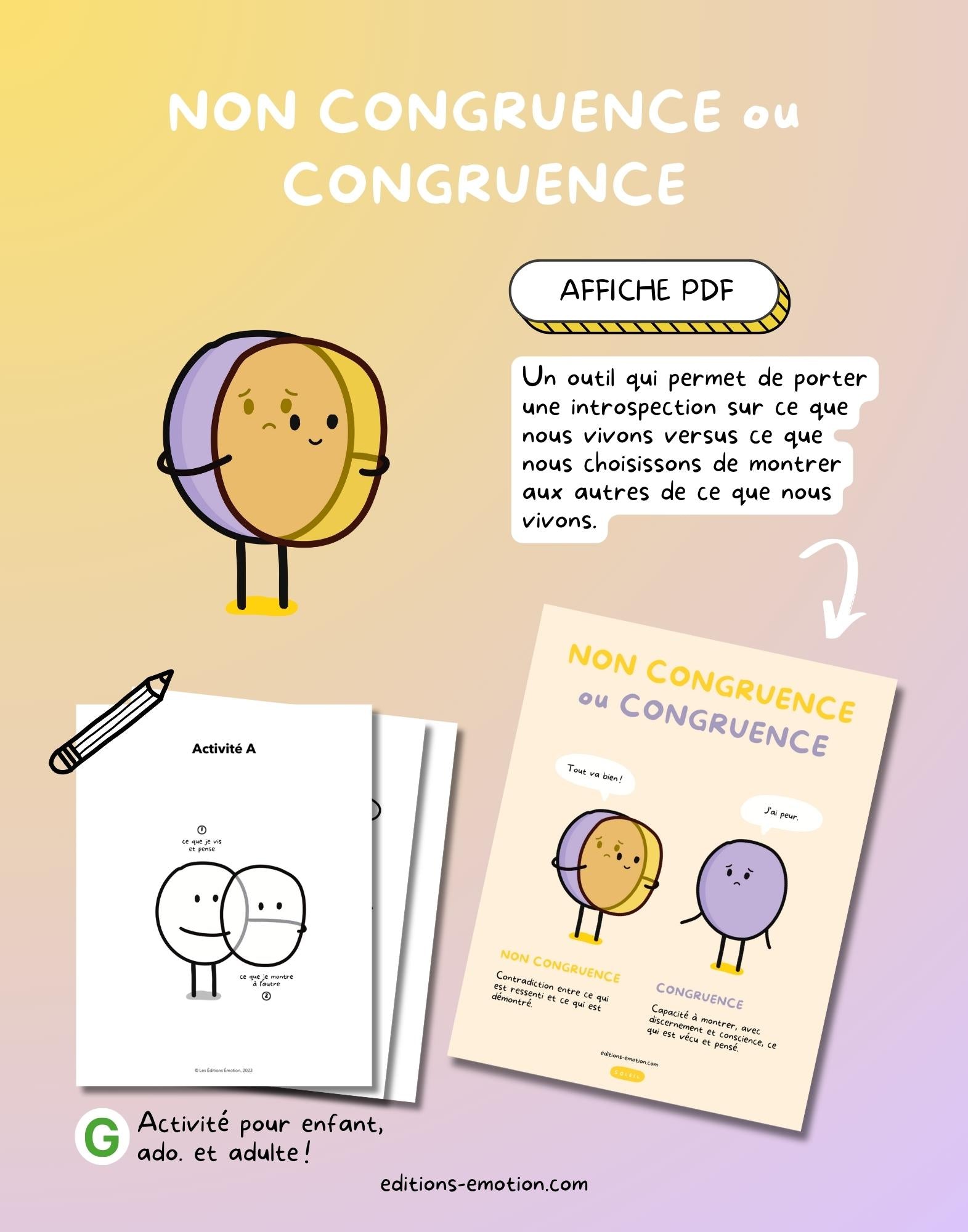 Affiche - Non congruence ou congruence | Les Éditions Émotion