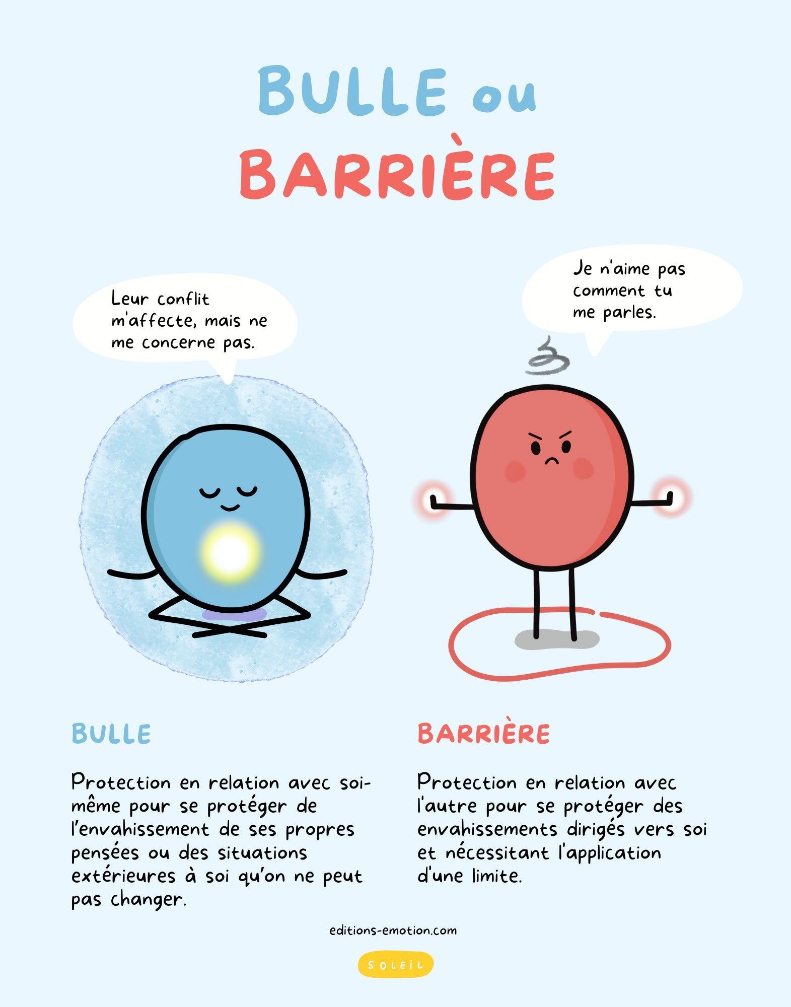 Affiche - Bulle ou barrière | Les Éditions Émotion