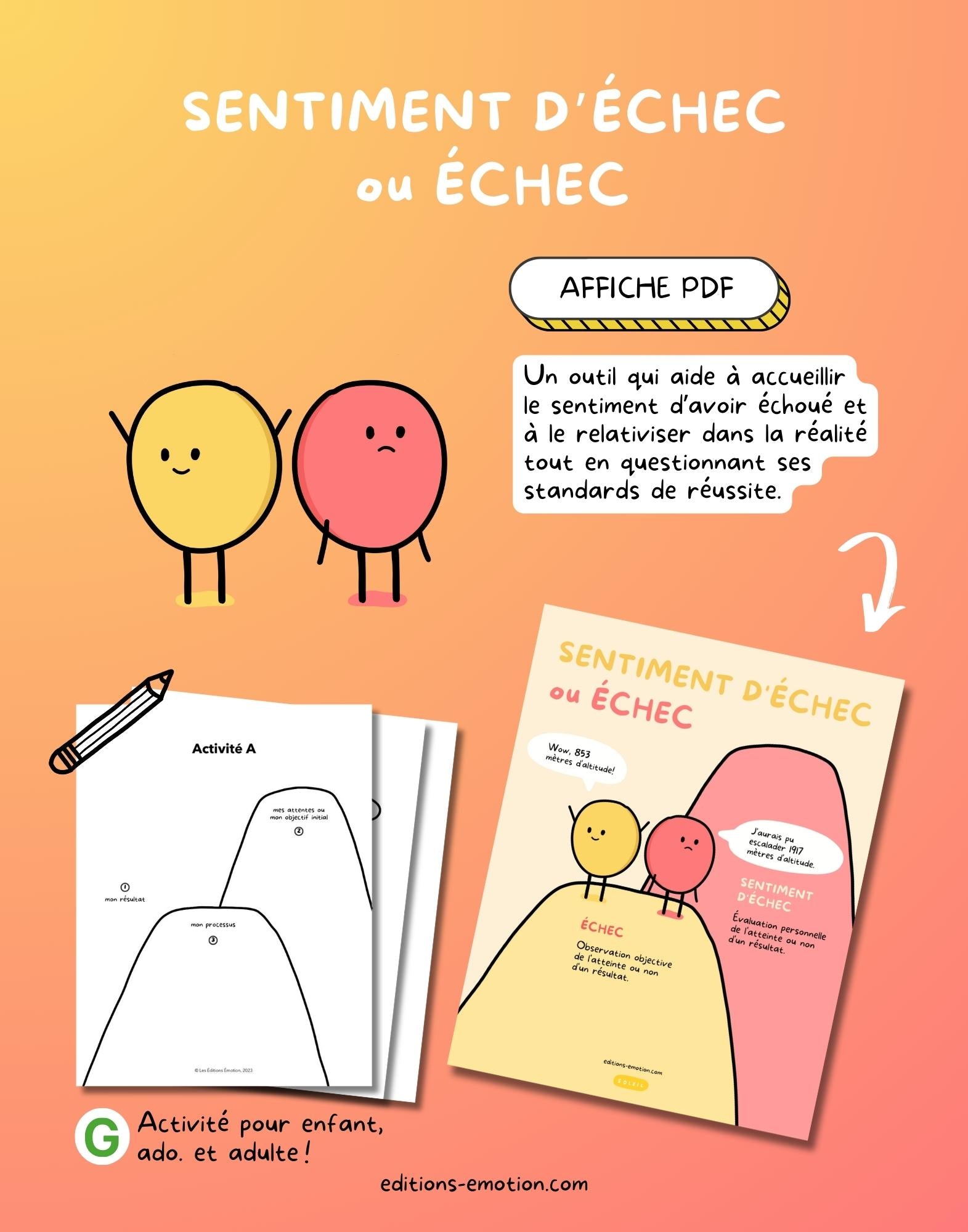 Affiche - Sentiment d'échec ou échec | Les Éditions Émotion