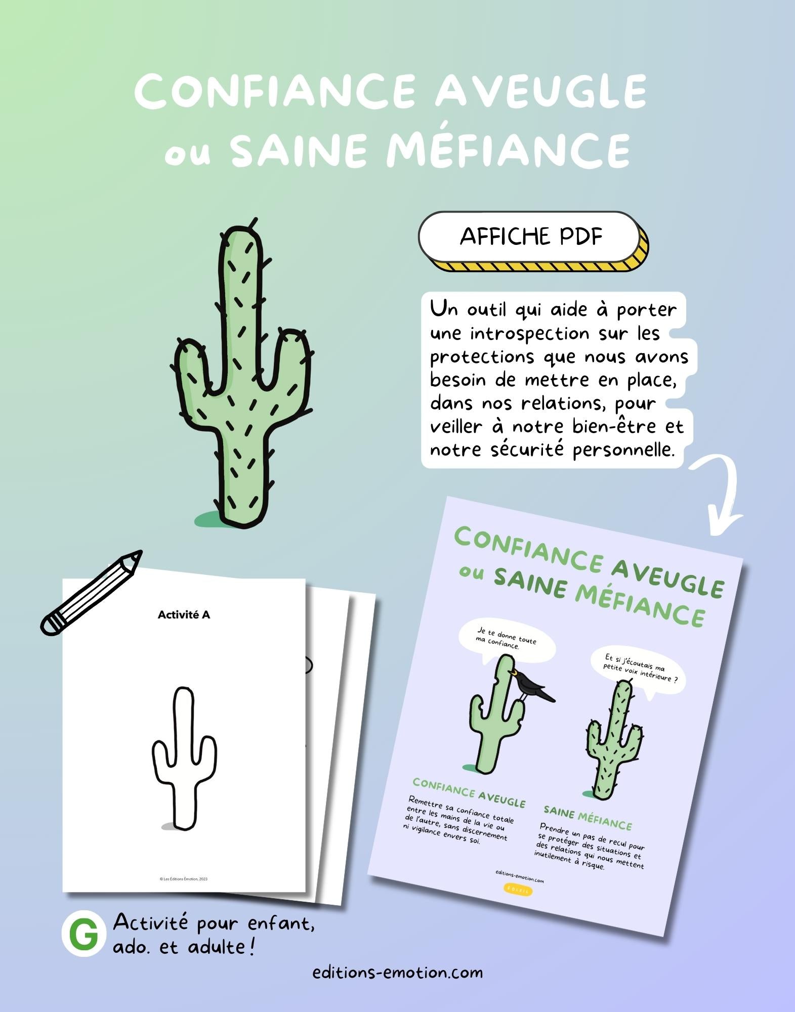 Affiche - Confiance aveugle ou saine méfiance | Les Éditions Émotion