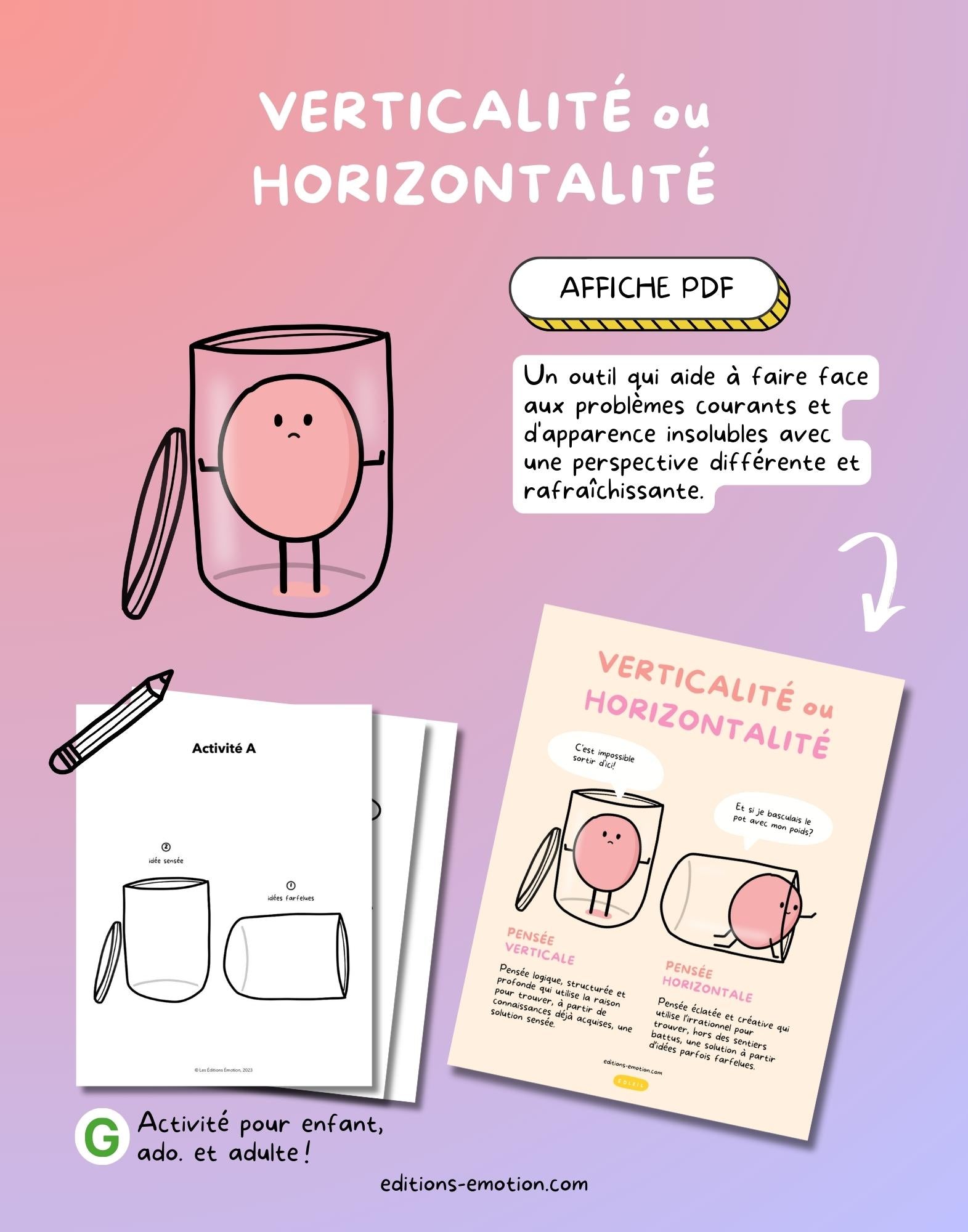 Affiche - Verticalité ou horizontalité | Les Éditions Émotion