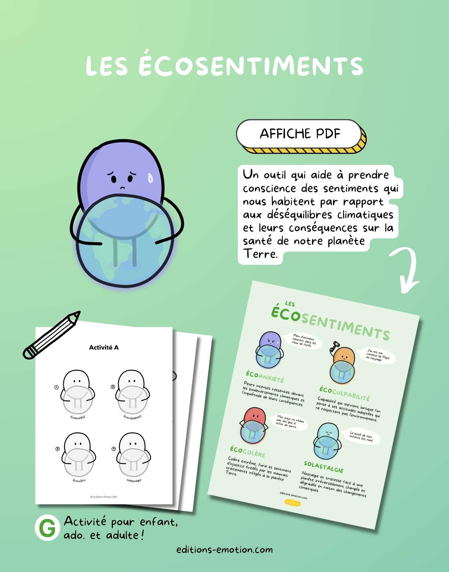 Affiche - Les écosentiments | Les Éditions Émotion