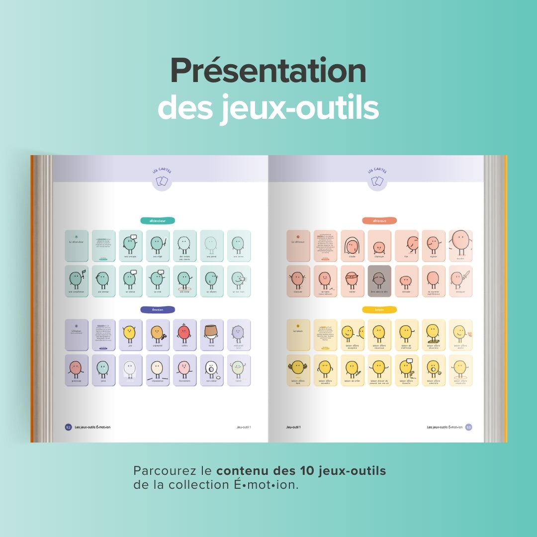 Manuel des jeux-outils - Fondements et pratiques des cartes É•mot•ion | Éditions Émotion