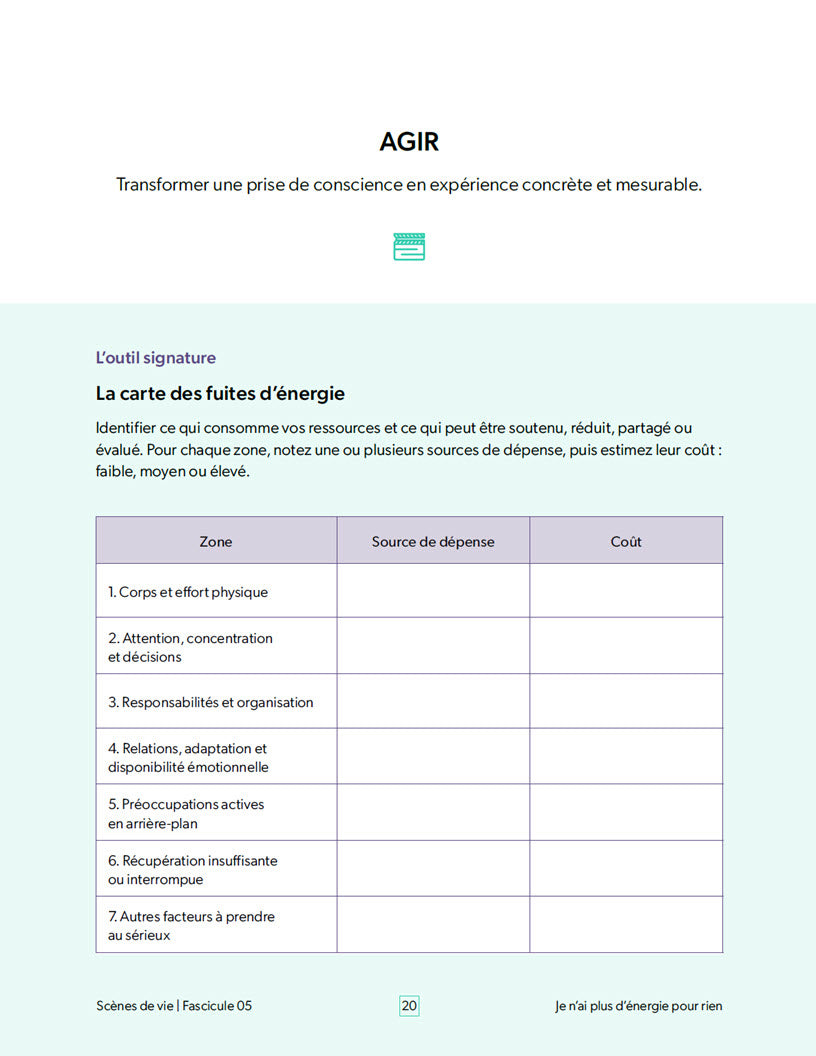 Scènes de vie | Je n’ai plus d’énergie pour rien | Éditions Émotion