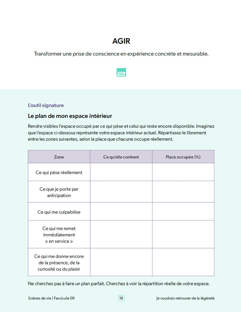 Scènes de vie | Je voudrais retrouver de la légèreté | Éditions Émotion