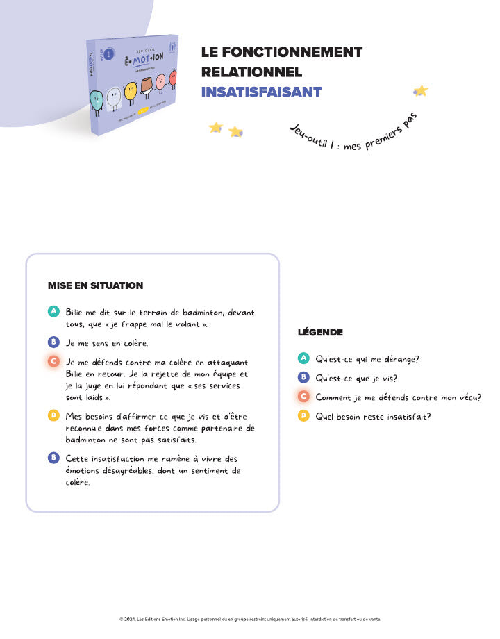 Affiches É•mot•ion - Le fonctionnement relationnel | Éditions Émotion