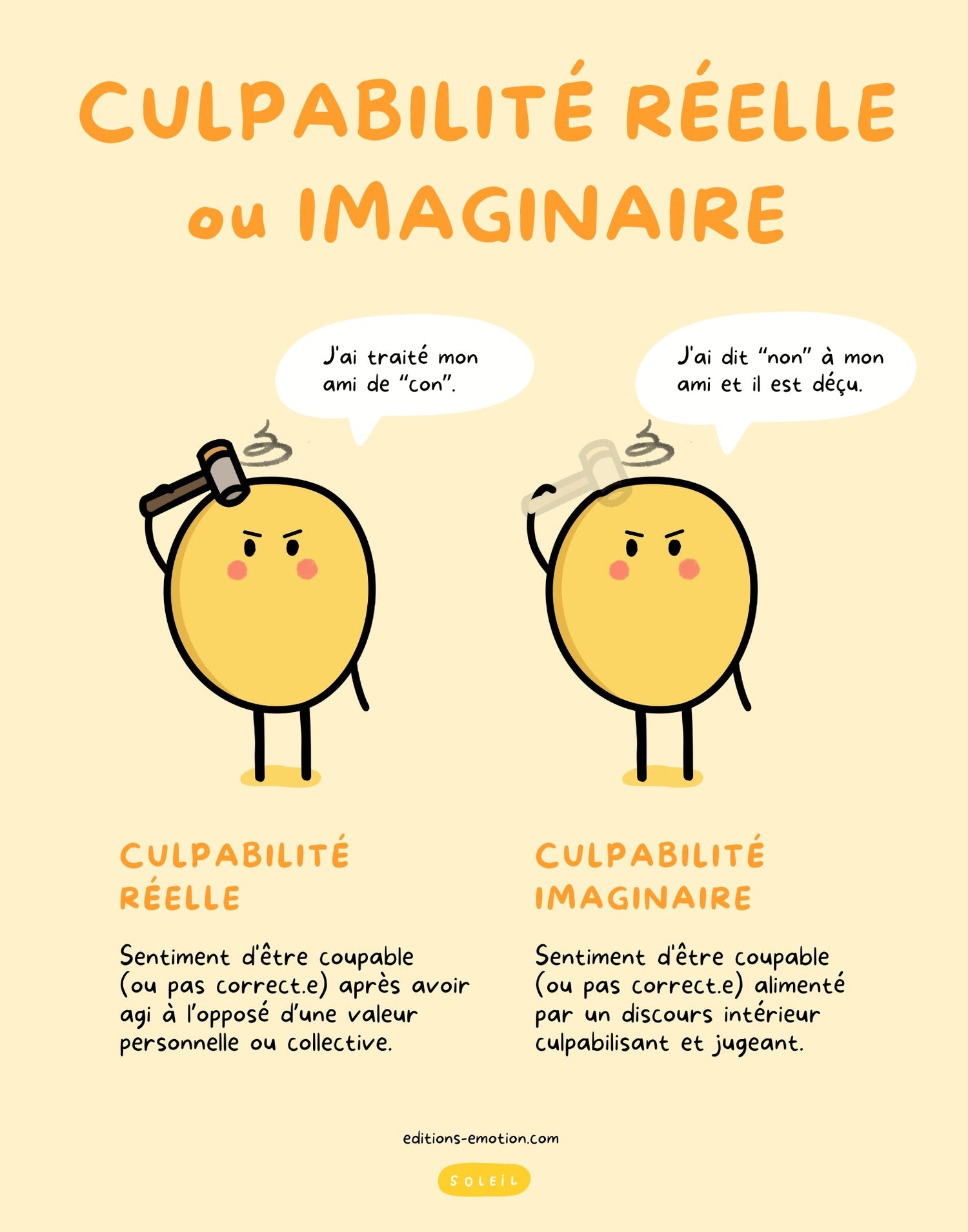 Affiche - Culpabilité réelle ou culpabilité imaginaire | Les Éditions Émotion