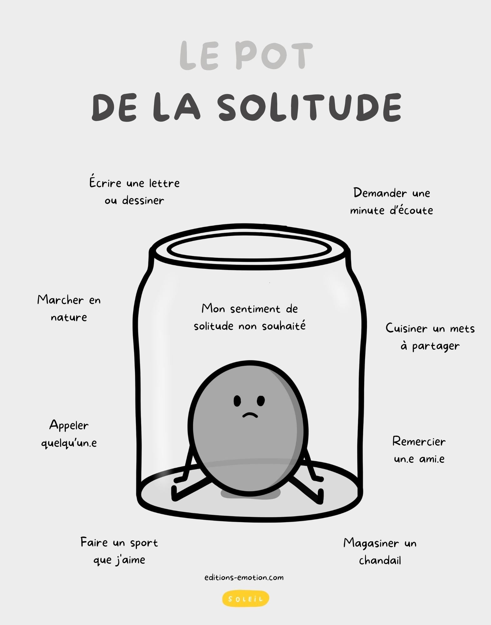 Affiche - Le pot de la solitude | Les Éditions Émotion