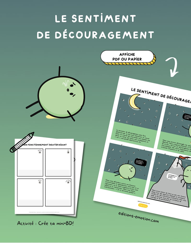 Les sentiment en BD - Découragement | Éditions Émotion