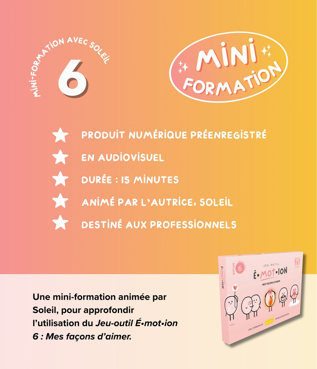 Mini-formation | Jeu-outil 6 |  Éditions Émotion