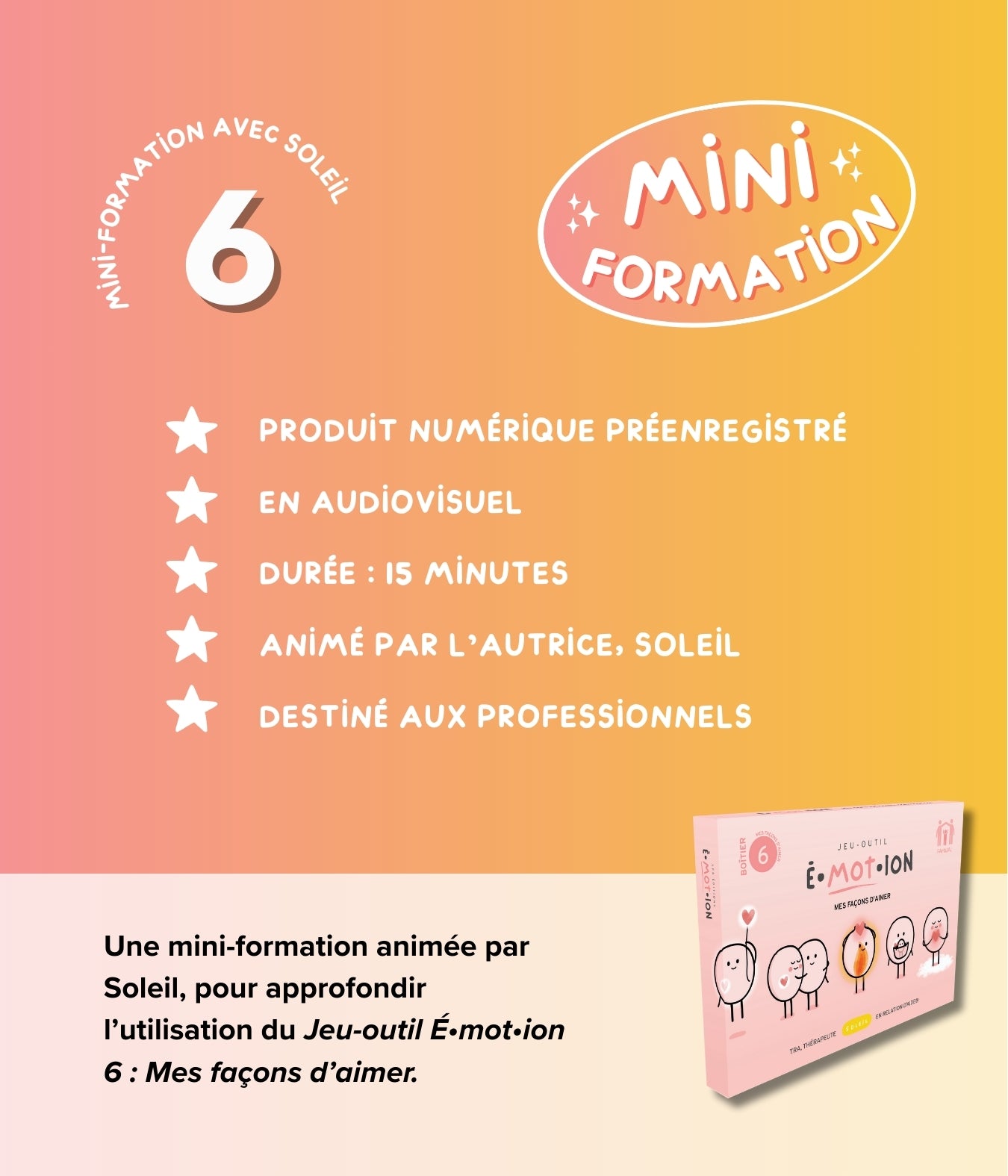 Mini-formation | Jeu-outil 6 |  Éditions Émotion