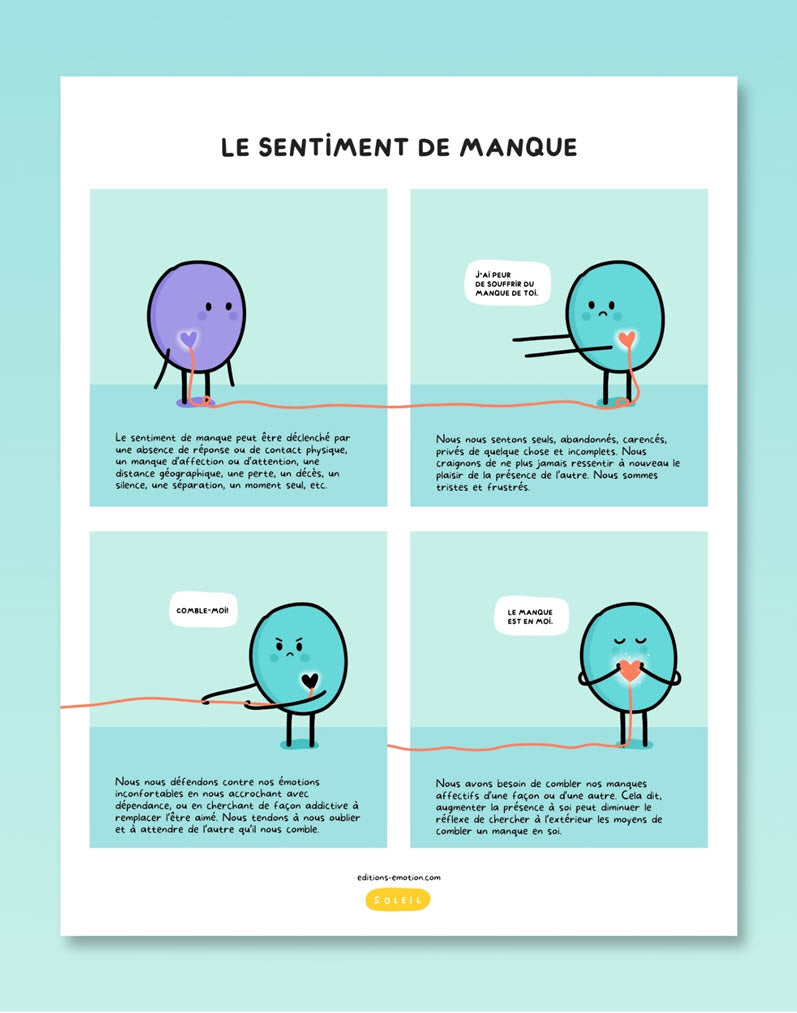 Les sentiment en BD - Manque | Éditions Émotion