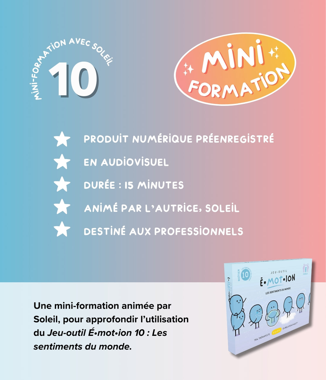 Mini-formation | Jeu-outil 10 | Éditions Émotion