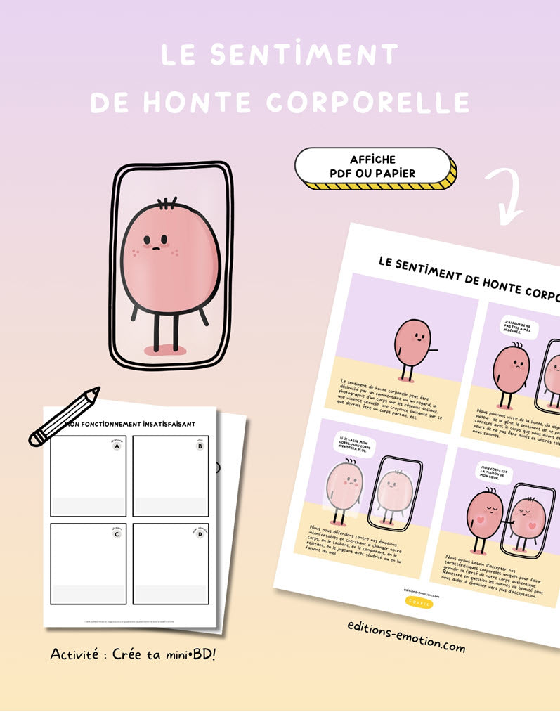 Les sentiment en BD - Honte corporelle | Éditions Émotion