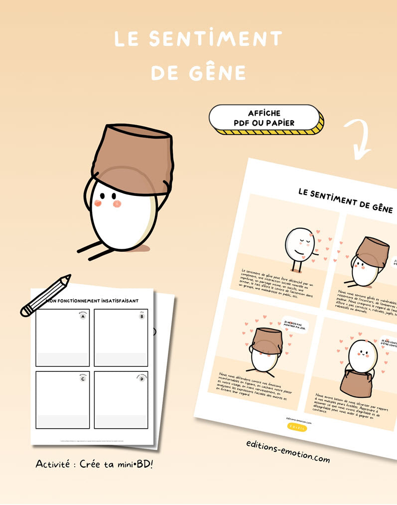 Les sentiment en BD - Gêne | Éditions Émotion