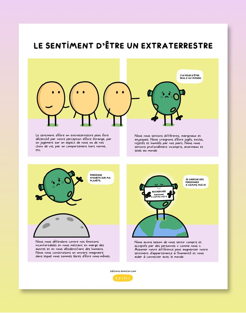 Les sentiment en BD - Être un extratrrestre | Éditions Émotion