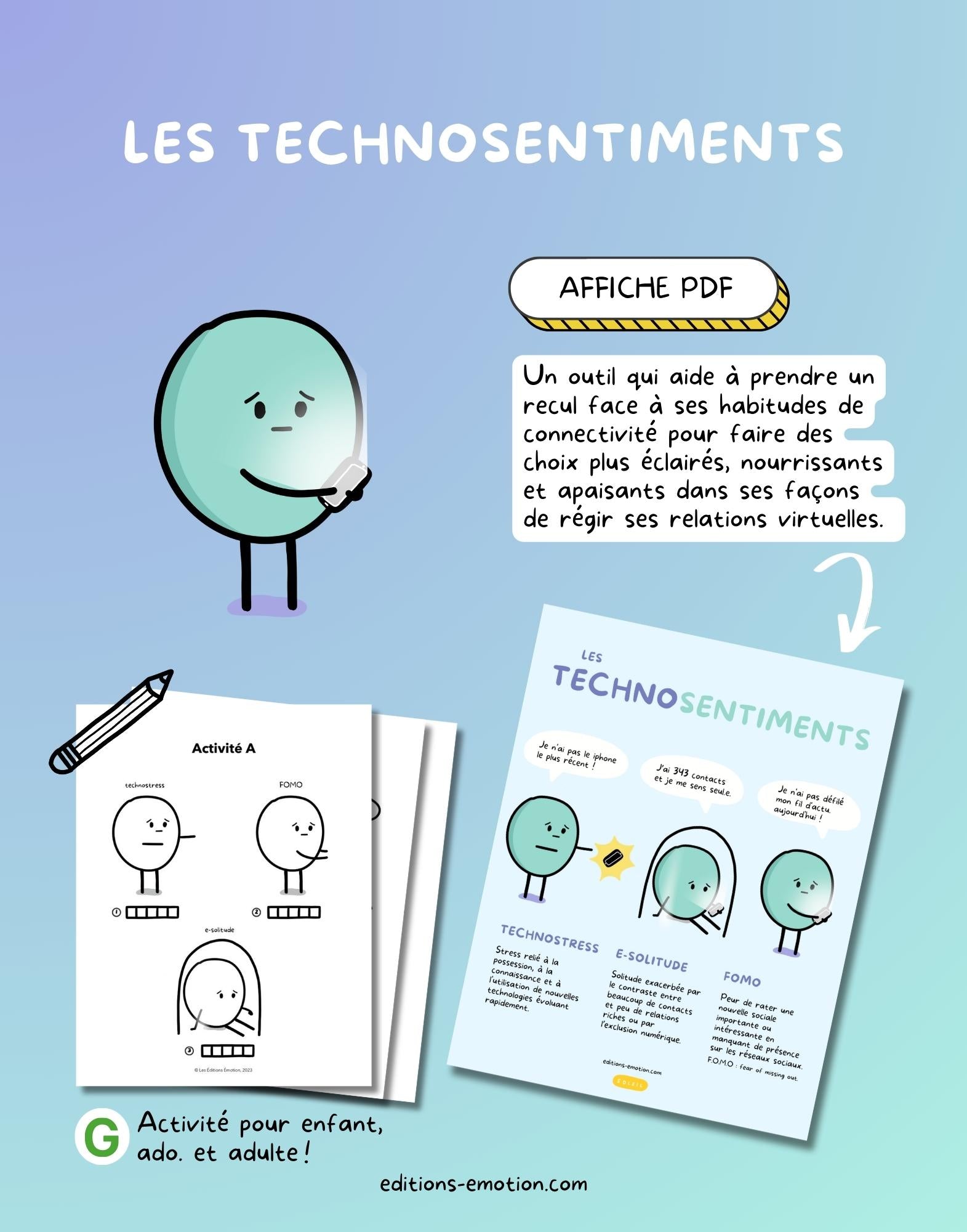 Affiche - Les technosentiments | Les Éditions Émotion