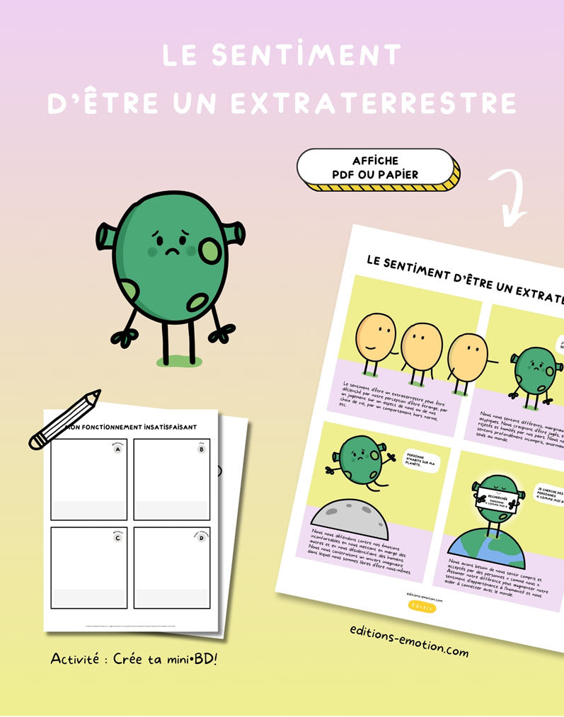 Les sentiment en BD - Être un extratrrestre | Éditions Émotion