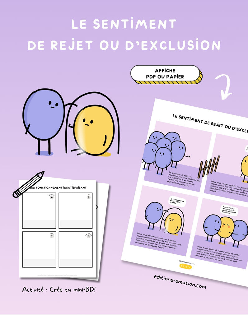 Les sentiment en BD - Rejet ou exclusion | Éditions Émotion