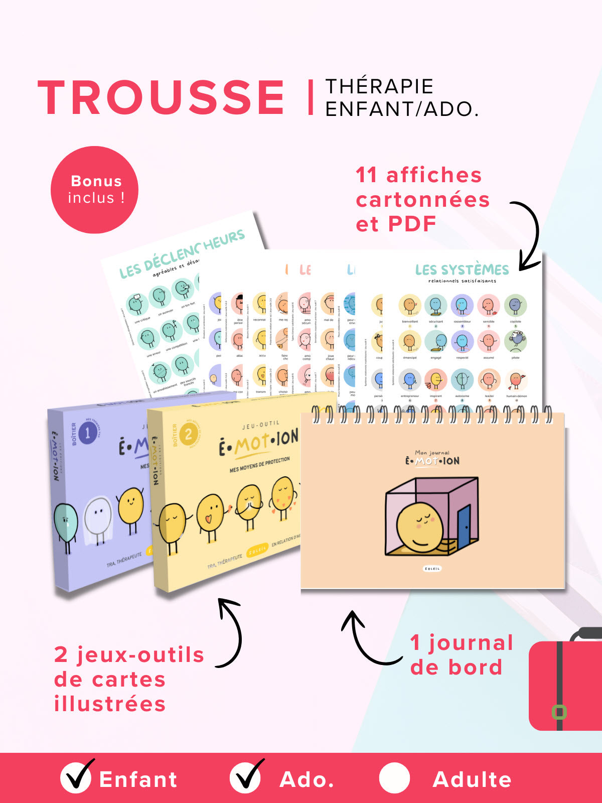 Trousse | Thérapie Enfant / Ado. | Éditions Émotion