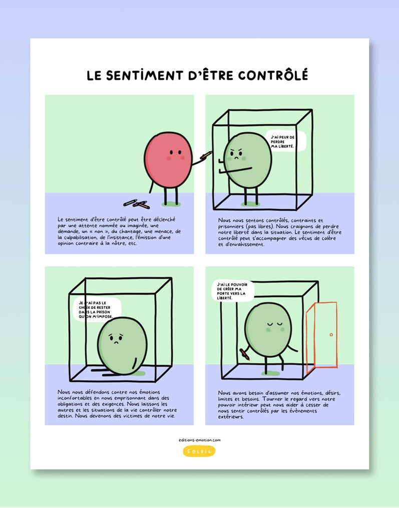 Les sentiment en BD - Être contrôlé | Éditions Émotion