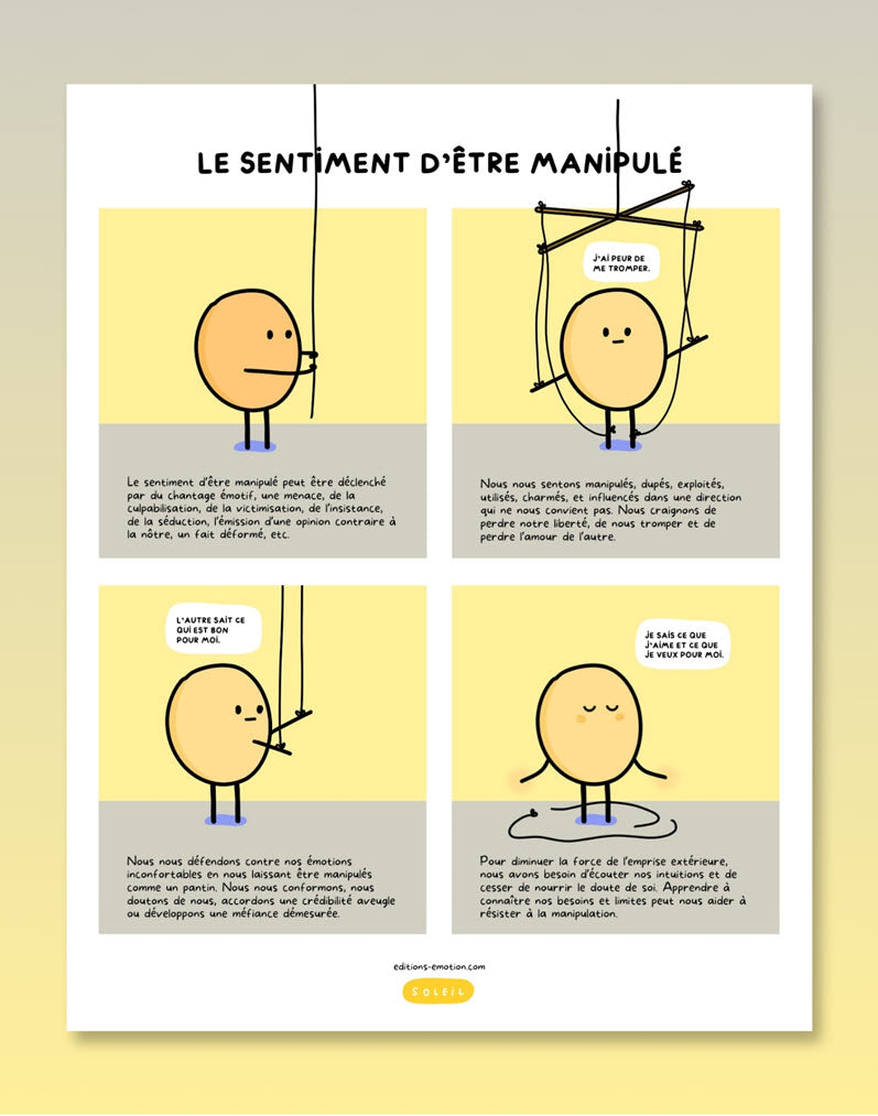 Les sentiment en BD - Être manipulé | Éditions Émotion