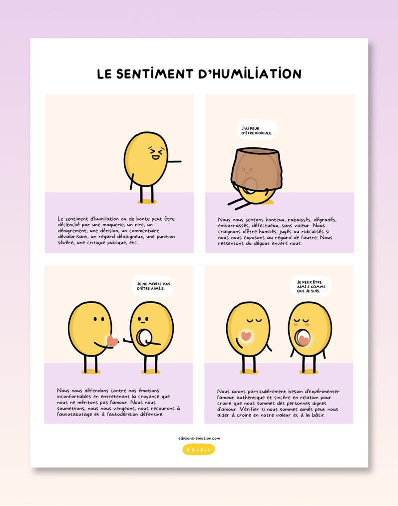 Les sentiment en BD - Humiliation | Éditions Émotion