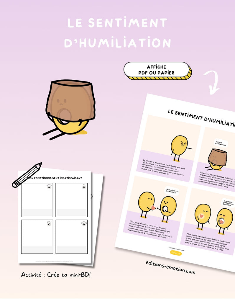 Les sentiment en BD - Humiliation | Éditions Émotion