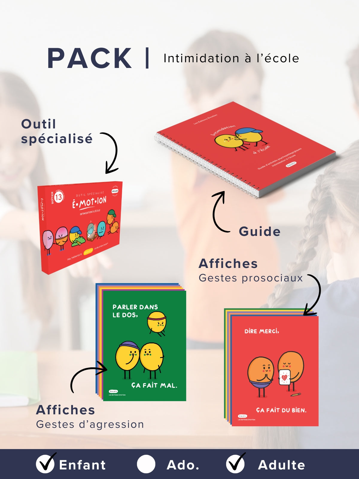 Contenu du pack Intimidation à l'école